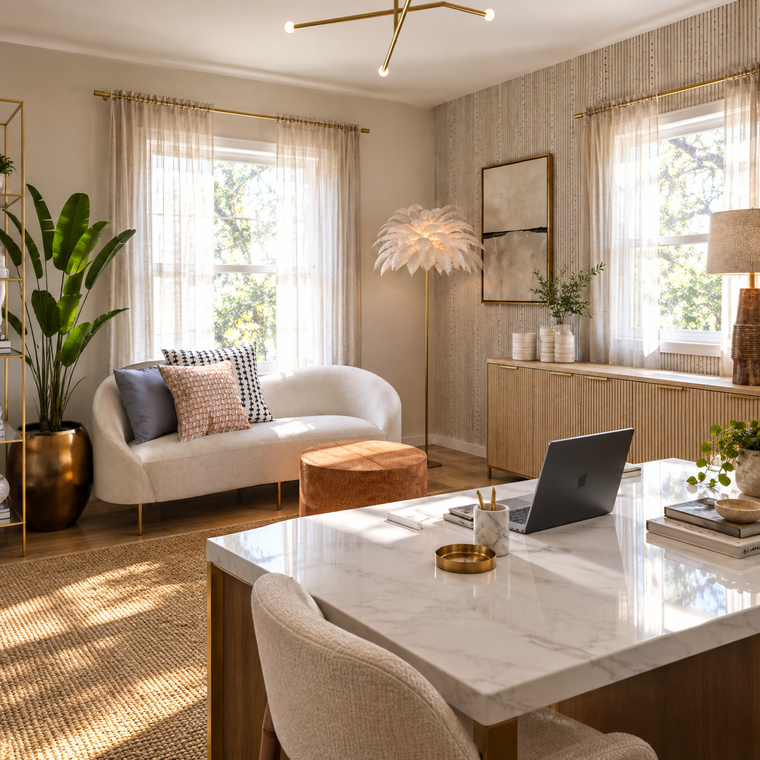 Diseño en línea Oficina glamourosa en casa por Vale G. miniatura
