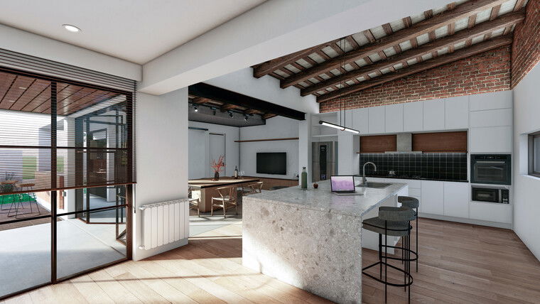Diseño en línea Cocina de transición de Irene W. miniatura