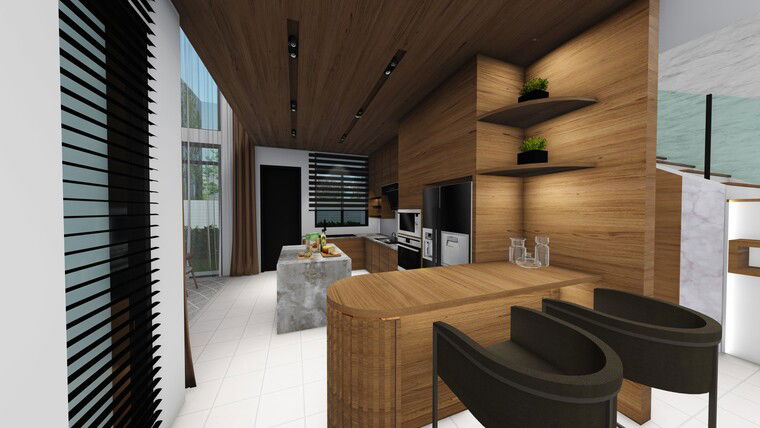 Online design Transitional Kitchen by Fatehah N. thumbnail