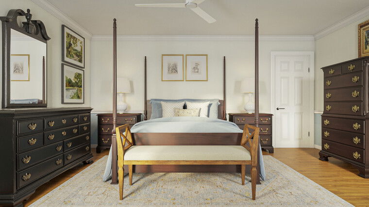 Online design Traditional Bedroom by Jillian M. thumbnail