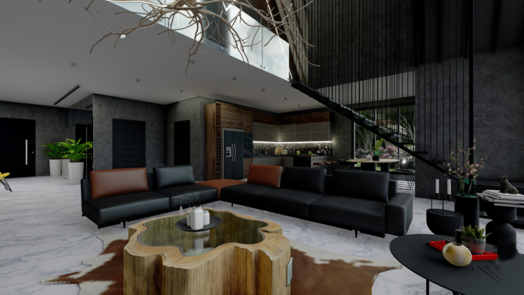 Online design Contemporary Combined Living/Dining by Seda G. thumbnail