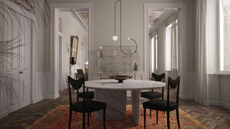 Diseño en línea Comedor Contemporáneo por Ingy T. miniatura