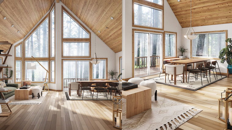 Online design Modern Combined Living/Dining by Erika F. thumbnail