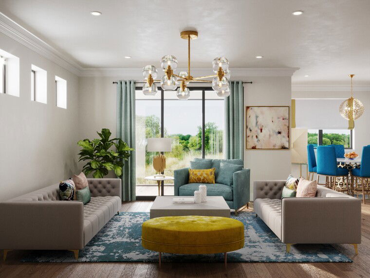 Online design Transitional Living Room by Berkeley H. thumbnail