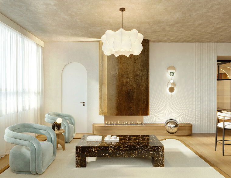 Online design Contemporary Living Room by Sanaz M. thumbnail