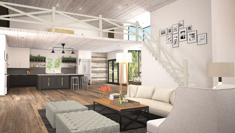Diseño en línea Sala de Estar Campestre/Cabaña por Hannah C. miniatura