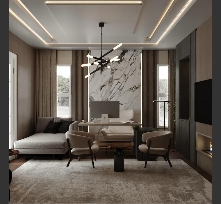 Online design Modern Home Office by Sahar M. thumbnail