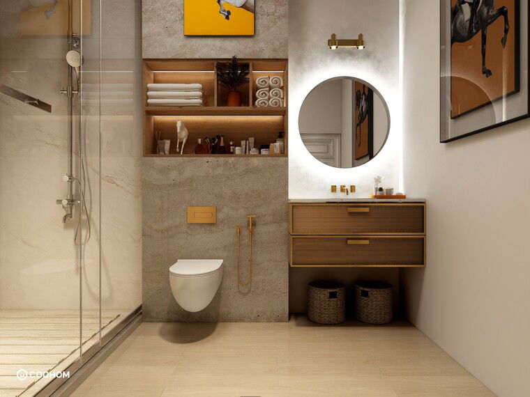 Diseño en línea de baño contemporáneo por Albert O. miniatura