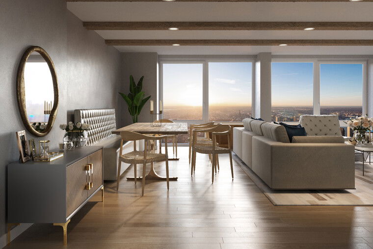 Online design Contemporary Combined Living/Dining by Joyce H. thumbnail