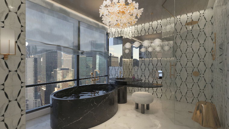 Diseño en línea Baño glamuroso de Andres S. miniatura