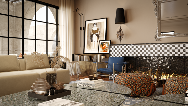Online design Transitional Living Room by Omnia A. thumbnail