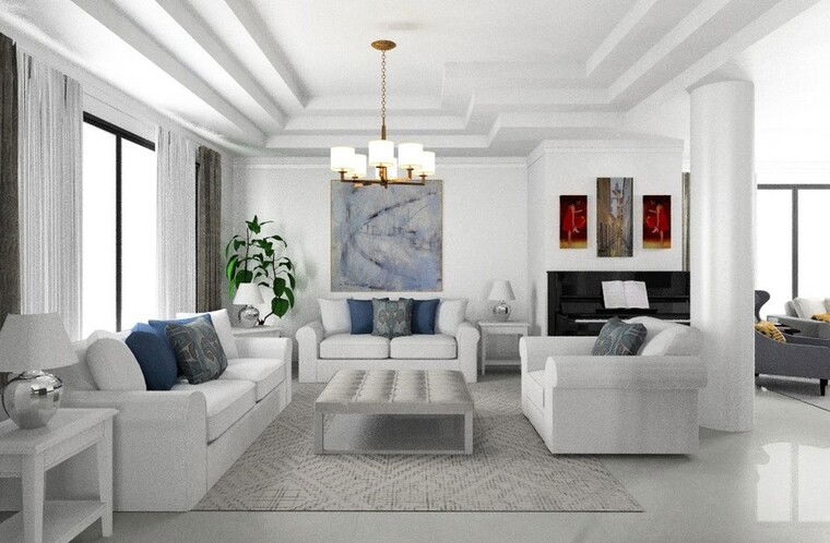 Online design Contemporary Living Room by Nor Aina M. thumbnail