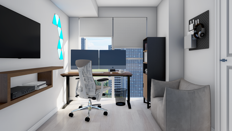 Online design Modern Home Office by Picharat A.  thumbnail