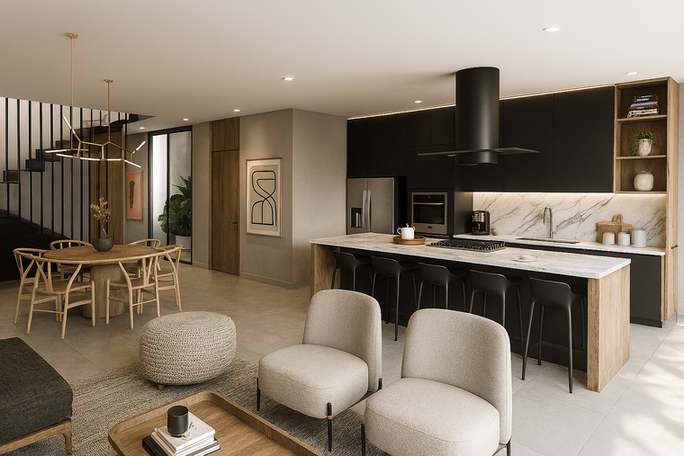 Online design Contemporary Combined Living/Dining by Marlene R. thumbnail