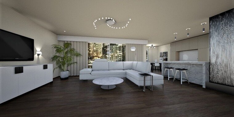 Online design Contemporary Combined Living/Dining by Daisy A. thumbnail