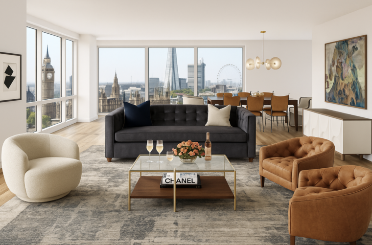 Online design Contemporary Living Room by Stacy D. thumbnail