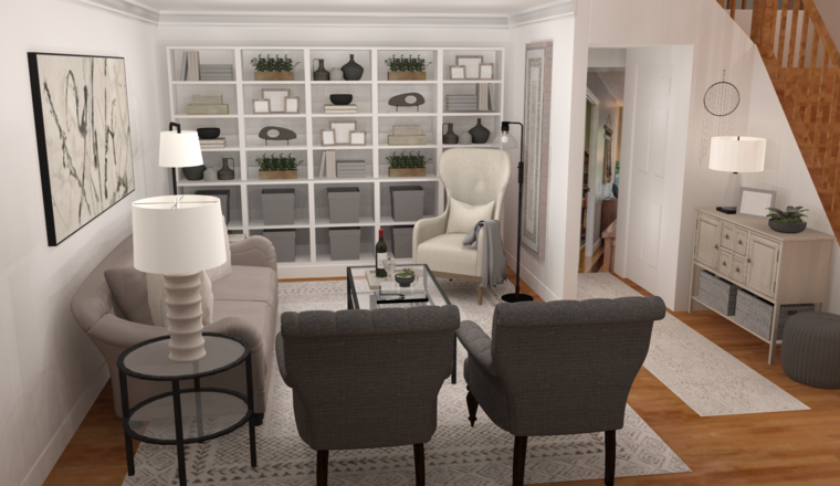 Online design Transitional Living Room by Amber K. thumbnail