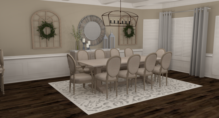 Diseño en línea Sala/Comedor Combinada Transitional por Amber K. miniatura
