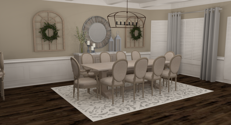 Online design Transitional Combined Living/Dining by Amber K. thumbnail