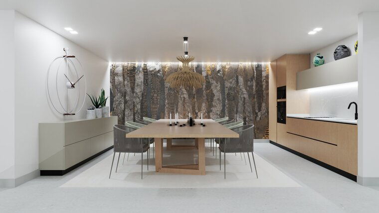 Online design Contemporary Combined Living/Dining by Ahmed R. thumbnail