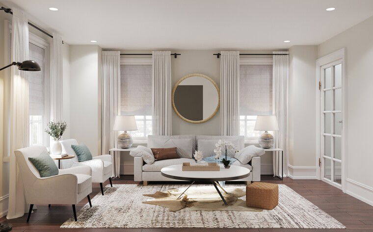 Online design Contemporary Living Room by Rachel H. thumbnail