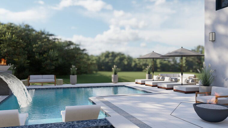 Diseño en línea Patio Contemporáneo por Dusan J. miniatura