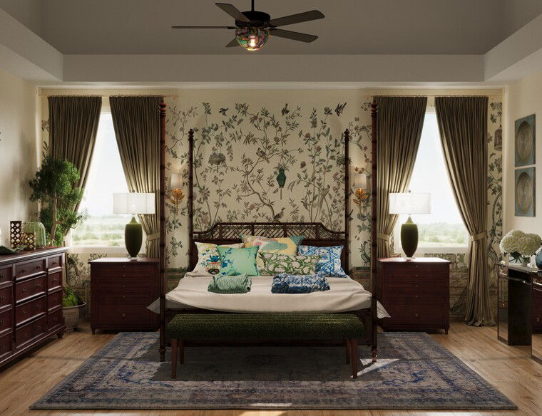 Online design Traditional Bedroom by Sahar M. thumbnail