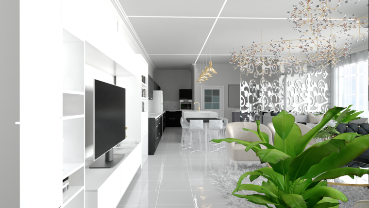 Online design Modern Living Room by Rana S. thumbnail