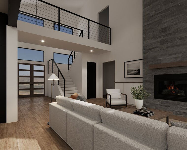 Diseño en línea Sala de Estar Moderna por Lauren K. miniatura