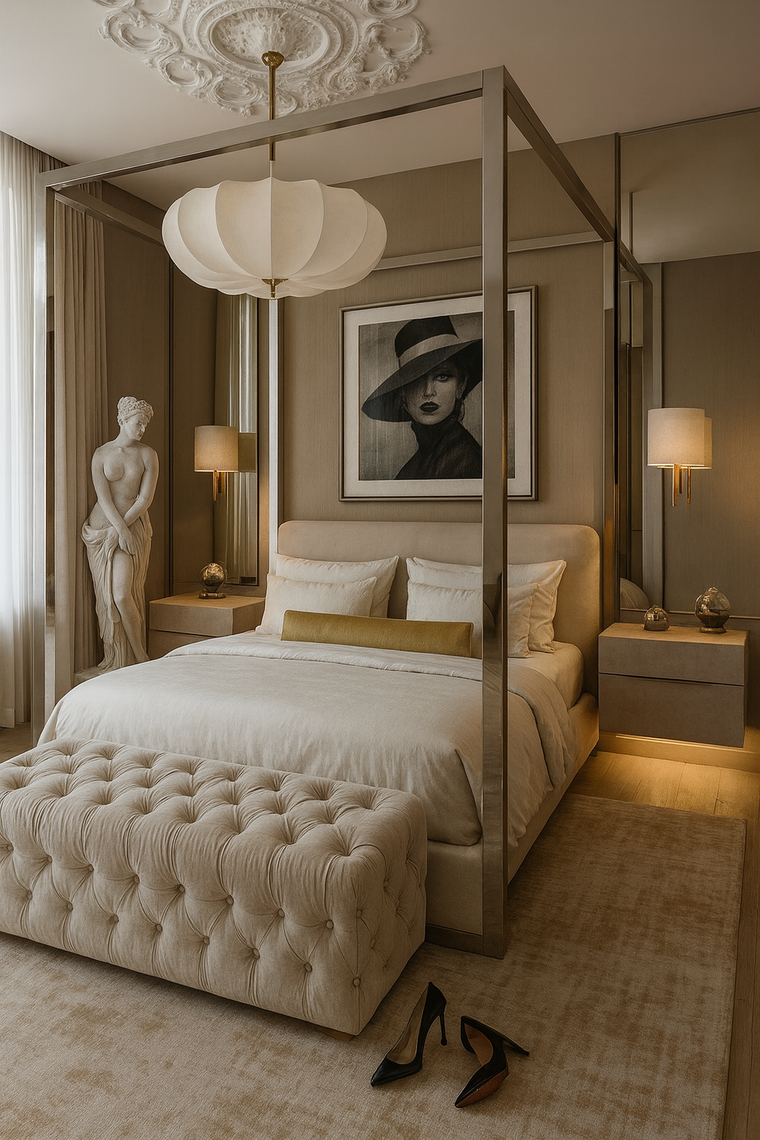 Diseño en línea Dormitorio Glamuroso por Marya W. miniatura