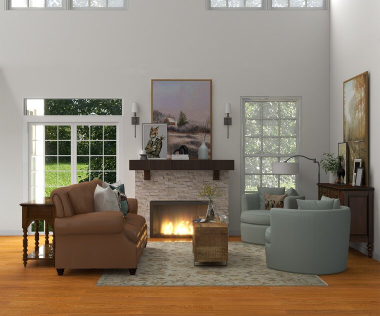 Online design Eclectic Living Room by Laura S. thumbnail