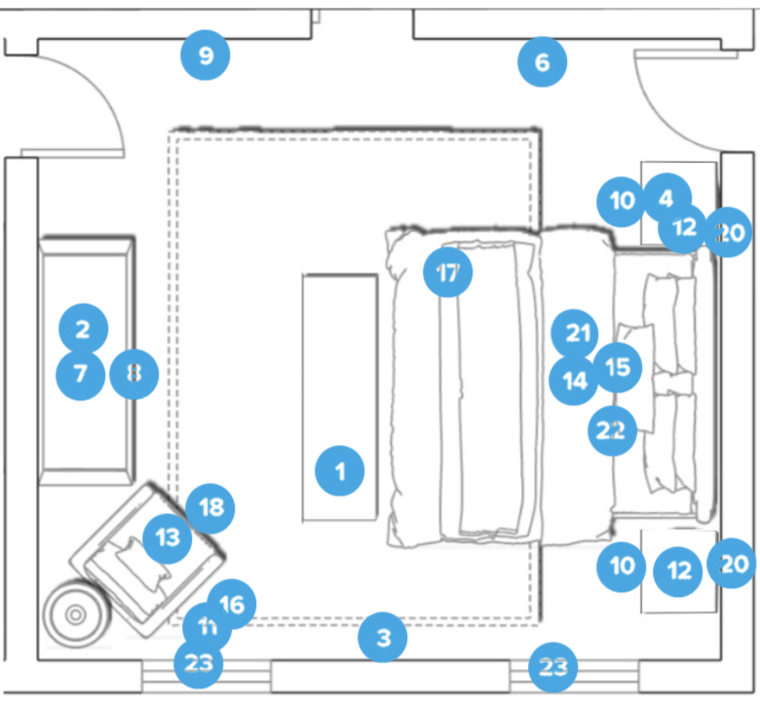 Online Designer Bedroom Floorplan