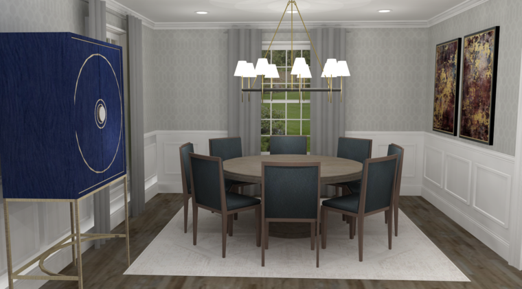 Online design Transitional Combined Living/Dining by Amber K. thumbnail