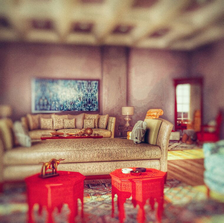 Diseño en línea Sala de Estar Contemporánea por Ahmed E. miniatura