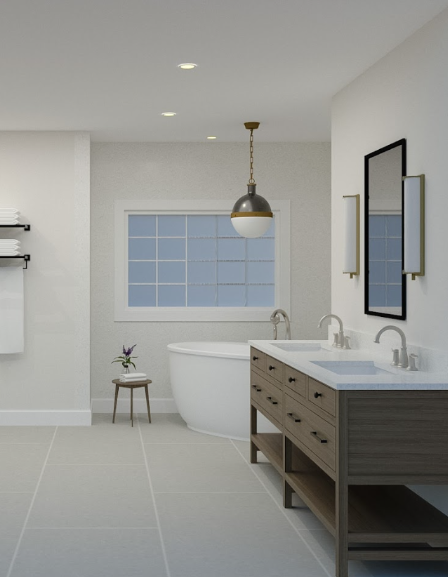 Online design Modern Bathroom by Lauren K. thumbnail