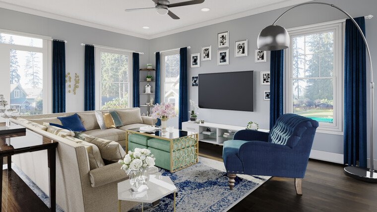 Online design Glamorous Living Room by Farzaneh K. thumbnail