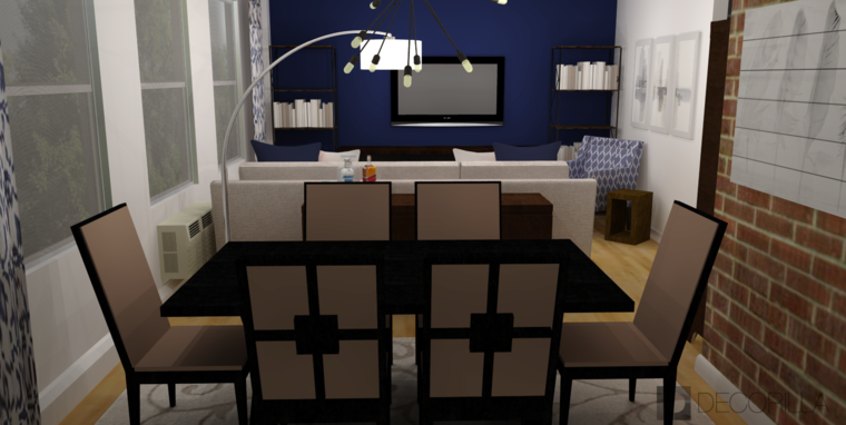 Online design Transitional Combined Living/Dining by Amber K. thumbnail