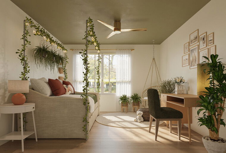 Diseño en línea de dormitorio ecléctico por Sharné L. miniatura