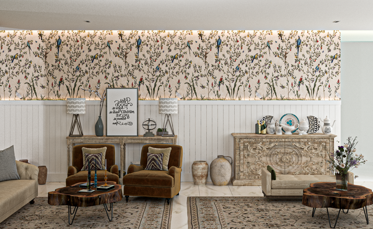 Online design Traditional Combined Living/Dining by Sahar M. thumbnail