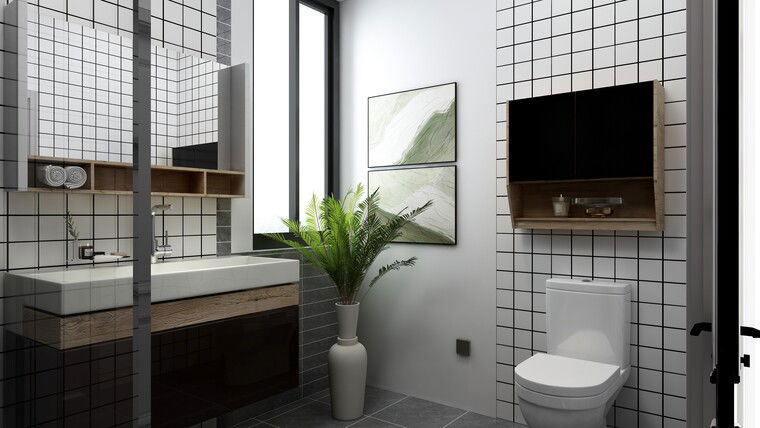 Online design Modern Bathroom by Kamila A. thumbnail