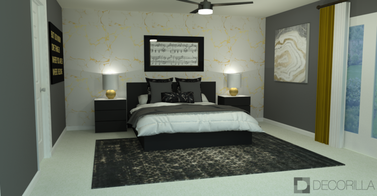 Online design Glamorous Bedroom by Amber K. thumbnail