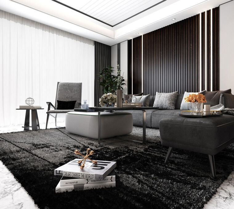 Diseño en línea Sala de Estar Moderna por Mena H. thumbnail