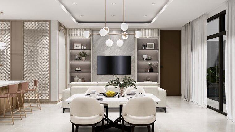 Online design Contemporary Combined Living/Dining by Carissa L. thumbnail