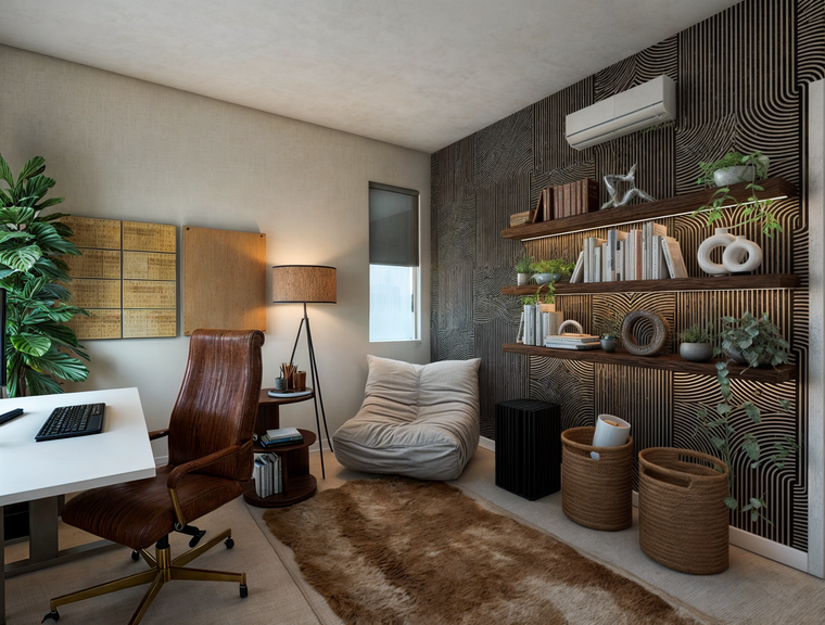 Diseño en línea Oficina contemporánea en casa por Vale G. miniatura