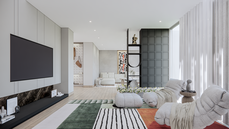 Online design Modern Combined Living/Dining by Alexandra U. thumbnail