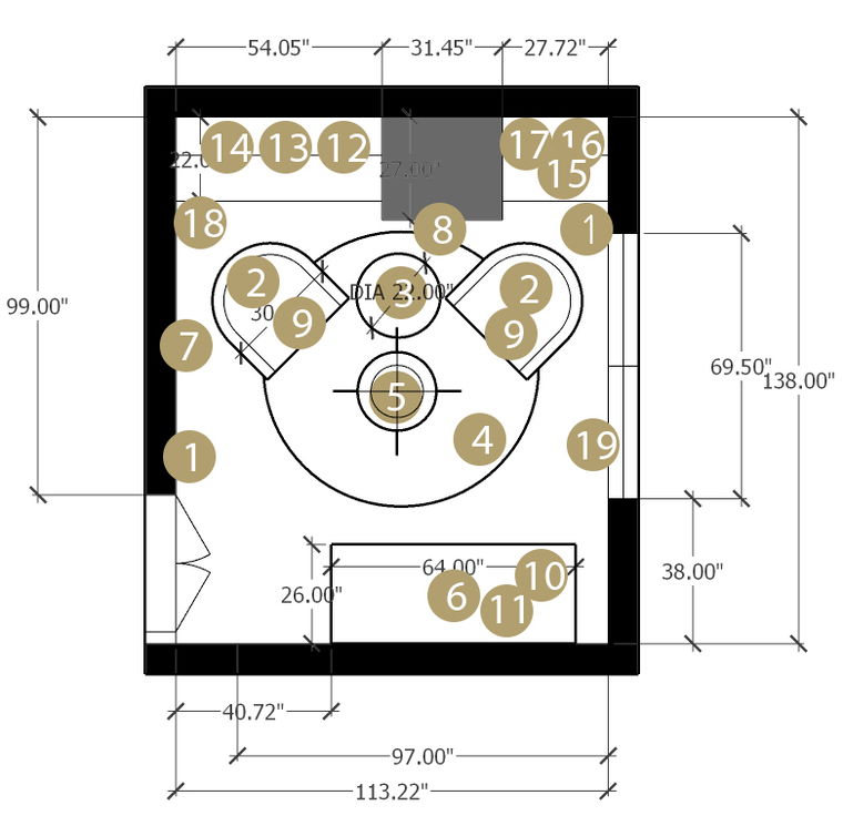 Online Designer Living Room Floorplan