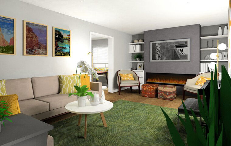 Online design Eclectic Living Room by Nor Aina M. thumbnail