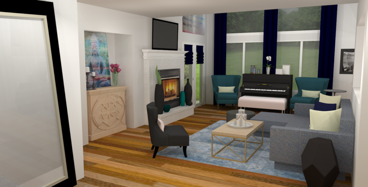 Online design Transitional Living Room by Amber K. thumbnail