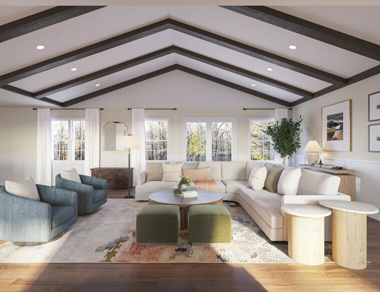 Online design Transitional Combined Living/Dining by Carine C. thumbnail