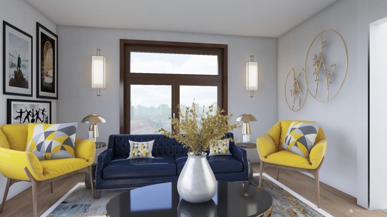 Online design Modern Living Room by Gargi K. thumbnail